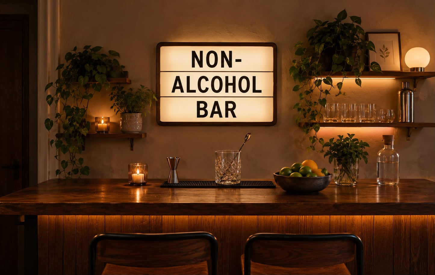 Cómo armar tu bar sin alcohol en casa