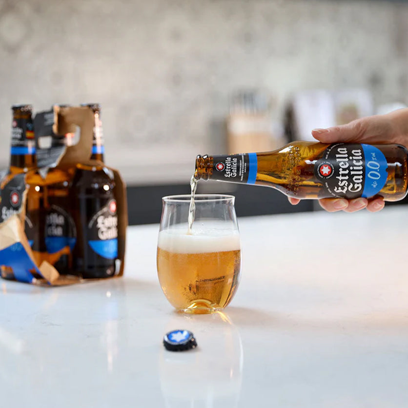 Muestra Estrella Galicia Cerveza sin Alcohol 0,0 en Coolsobers